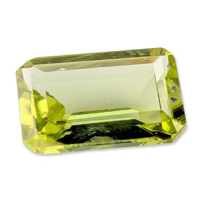 Sale Photo Thumbnail #602: Emerald Cut Yellowish Green Loose Gemstone