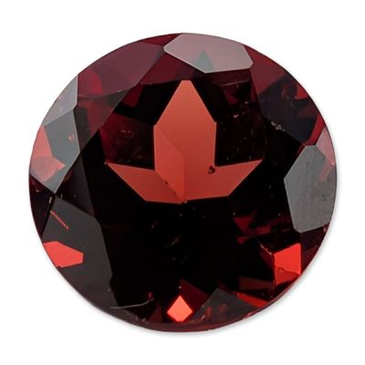 Sale Photo Thumbnail #397: Round Faceted Red Garnet Gemstone