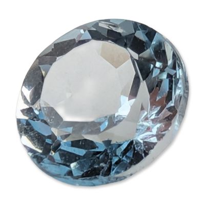 Sale Photo Thumbnail #619: Round Brilliant Cut Light Blue Topaz Gemstone