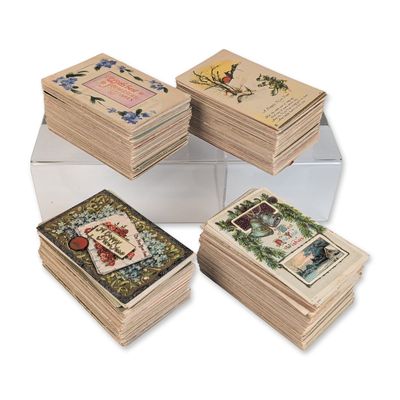 Sale Photo Thumbnail #641: Collection of Antique Holiday Postcards