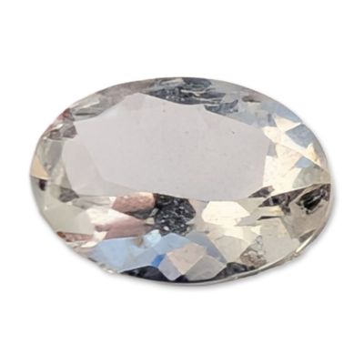 Sale Photo Thumbnail #398: Oval Faceted Pale Green Gemstone