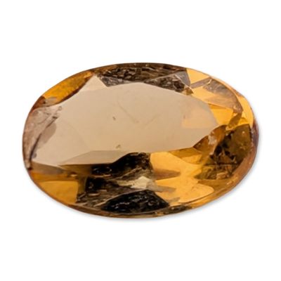 Sale Photo Thumbnail #169: Oval Cut Yellow Faceted Citrine Gemstone