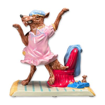 Sale Photo Thumbnail #260: Royal Doulton Porcelain Prototype Wolf Figurine