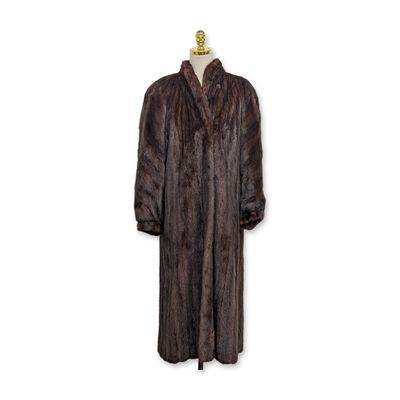 Sale Photo Thumbnail #10: Harry Kirshner and Son Mahogany Mink Full Length Fur Coat