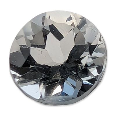 Sale Photo Thumbnail #409: Round Faceted White Topaz Gemstone