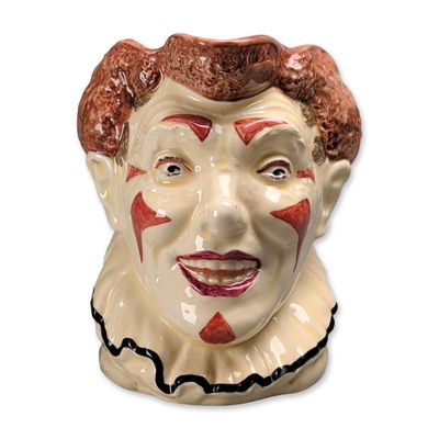 Sale Photo Thumbnail #261: Royal Doulton Large Character Jug, The Clown Red Hair D5610