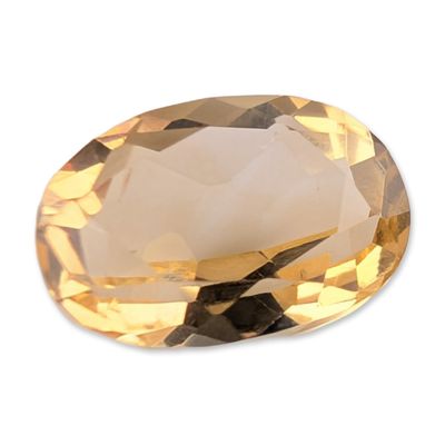 Sale Photo Thumbnail #596: Oval Faceted Yellow Citrine Gemstone
