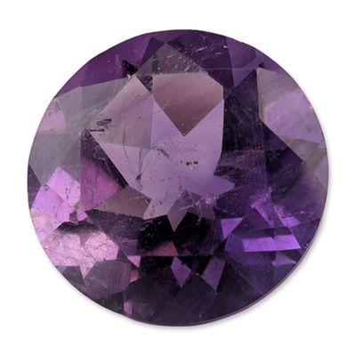 Sale Photo Thumbnail #160: Round Brilliant Cut Purple Amethyst Gemstone