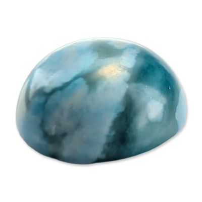 Sale Photo Thumbnail #179: Larimar Variety Blue Pectolite Cabochon