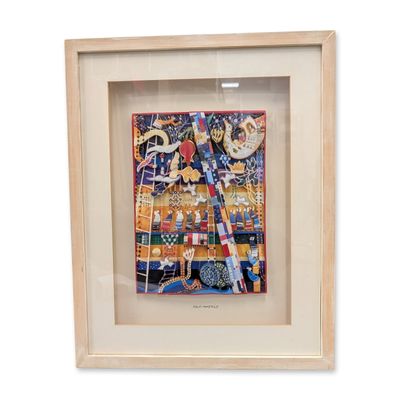 Sale Photo Thumbnail #110: Raphael Abecassis (French-Israeli, b. 1953) 3D Decoupage Paper Construction, Song of Songs, Signed