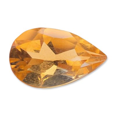 Sale Photo Thumbnail #168: Pear Cut Golden Yellow Faceted Citrine Gemstone