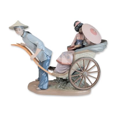 Sale Photo Thumbnail #55: Lladro Porcelain Figurine A Rickshaw Ride 01001383