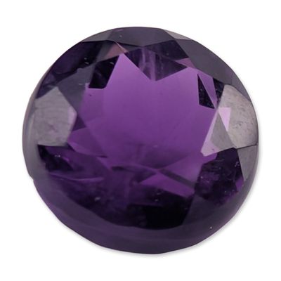 Sale Photo Thumbnail #589: Round Faceted Purple Amethyst Gemstone