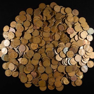 Sale Photo Thumbnail #355: (500) 40'S & 50'S WHEAT CENTS