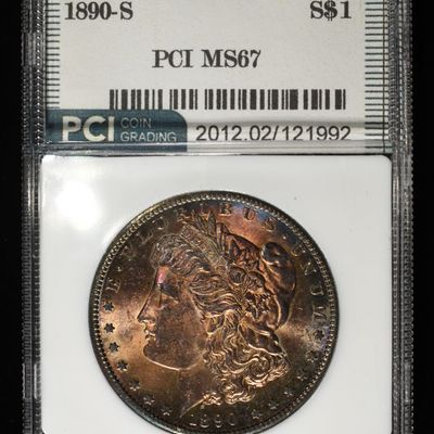 Sale Photo Thumbnail #259: 1890-S MORGAN DOLLAR PCI SUPERB GEM BU