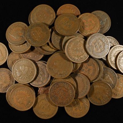 Sale Photo Thumbnail #349: (50) INDIAN CENTS