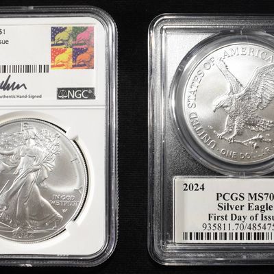 Sale Photo Thumbnail #333: 2024 AMERICAN SILVER EAGLES PCGS & NGC