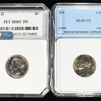 Sale Photo Thumbnail #200: (2) GRADED JEFFERSON NICKELS
