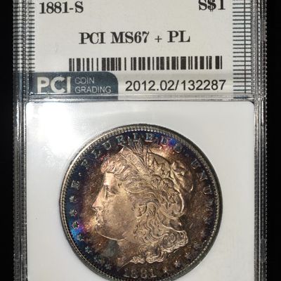 Sale Photo Thumbnail #239: 1881-S  MORGAN DOLLAR PCI SUPERB GEM BU PL