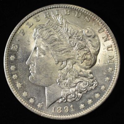 Sale Photo Thumbnail #260: 1891 MORGAN DOLLAR CH BU