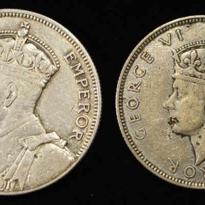Sale Photo Thumbnail #346: (2) FOREIGN SILVER COINS