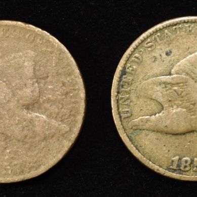 Sale Photo Thumbnail #35: (4) FLYING EAGLE CENTS DAMAGED