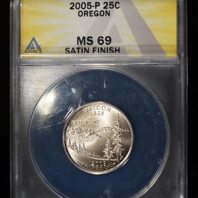 Sale Photo Thumbnail #216: 2005-P OREGON QUARTER ANACS MS69 SF