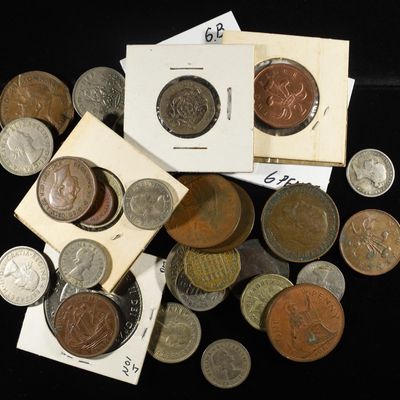 Sale Photo Thumbnail #344: (32) FOREIGN COINS W/ SOME SILVER
