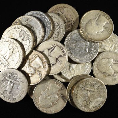 Sale Photo Thumbnail #360: (20) WASHINGTON QUARTERS 90% SILVER