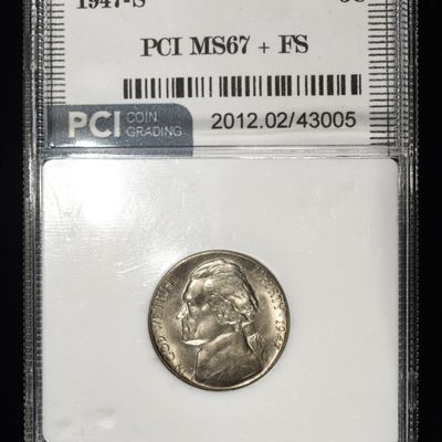 Sale Photo Thumbnail #195: 1947-S JEFFERSON NICKEL PCI SUPERB GEM BU FS