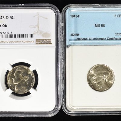 Sale Photo Thumbnail #192: (2) GRADED JEFFERSON NICKELS