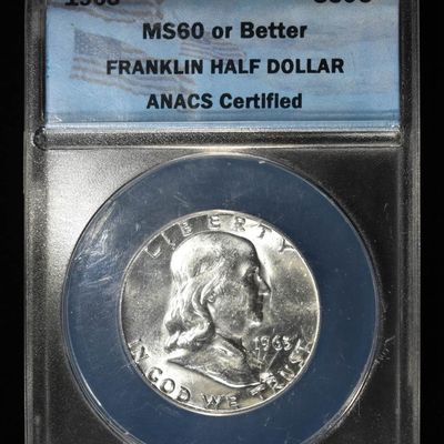 Sale Photo Thumbnail #8: 1963 FRANKLIN 50C ANACS MS60 OR BETTER