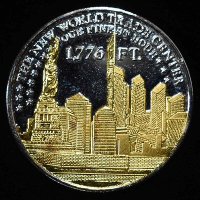 Sale Photo Thumbnail #407: THE WORLD TRADE CENTER 1 OZ 0.999 SILVER ROUND