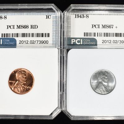 Sale Photo Thumbnail #181: (2) GRADED LINCOLN CENTS