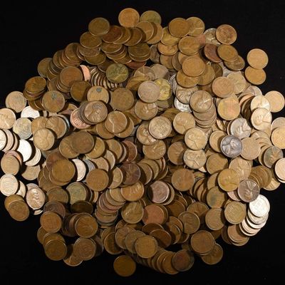 Sale Photo Thumbnail #146: (500) 40'S & 50'S WHEAT CENTS