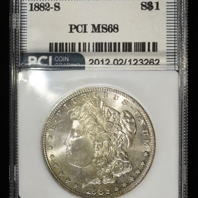 Sale Photo Thumbnail #240: 1882-S  MORGAN DOLLAR PCI SUPERB GEM+ BU