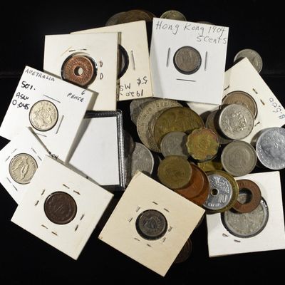 Sale Photo Thumbnail #343: (51) FOREIGN COINS W/ SOME SILVER