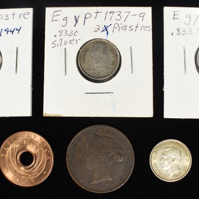 Sale Photo Thumbnail #345: (6) MISC FOREIGN COINS