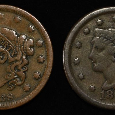 Sale Photo Thumbnail #29: 1838 & 1848 LARGE CENTS