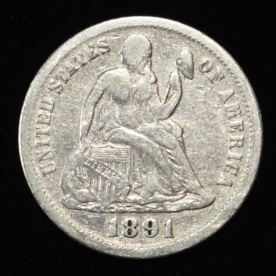 Sale Photo Thumbnail #48: 1856, 1889 & 1891 LIBERTY SEATED DIMES AG-F