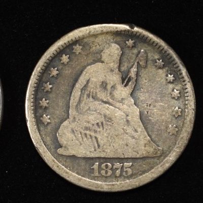 Sale Photo Thumbnail #55: (1) CAPPED BUST & (2) LIBERTY SEATED QUARTERS