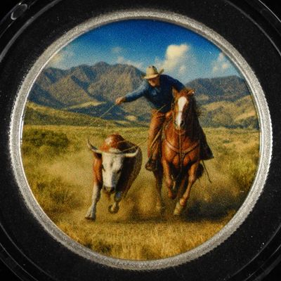 Sale Photo Thumbnail #416: COWBOY 1 OZ 0.999 SILVER ROUND