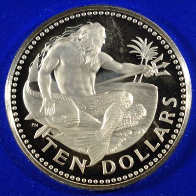 Sale Photo Thumbnail #294: 1980 BARBADOS $10 92.5% SILVER