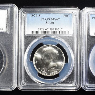 Sale Photo Thumbnail #61: (3) MISC GRADED COINS