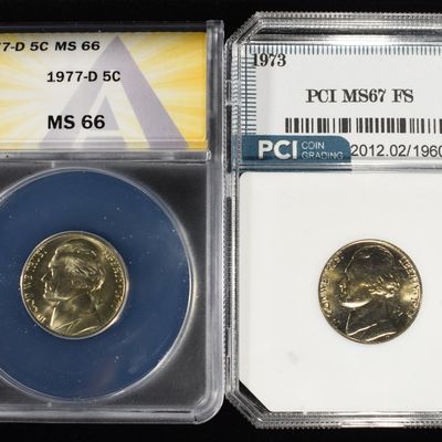 Sale Photo Thumbnail #199: (2) GRADED JEFFERSON NICKELS