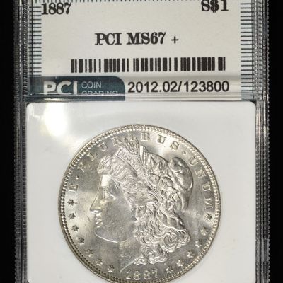 Sale Photo Thumbnail #253: 1887 MORGAN DOLLAR PCI SUPERB GEM BU