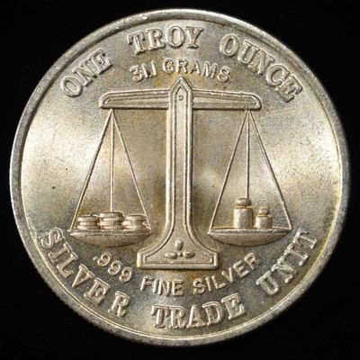 Sale Photo Thumbnail #404: TRADE UNIT 1 OZ 0.999 SILVER ROUND