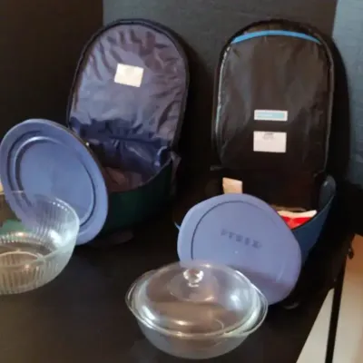 Purex Portables Serving Bowls In Mobile Carrying Cases Withhold And Cock Packs