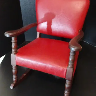 Vintage Handmade child Or Dolls Rocking Chair 
