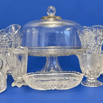 Jeannette Glass Iris & Herringbone Pattern (Depression Era)